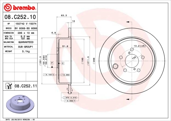 Brzdový kotouč BREMBO