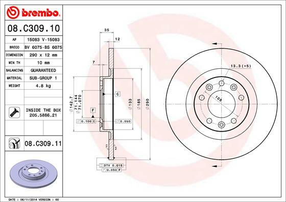 Brzdový kotouč BREMBO