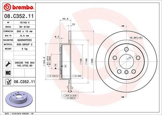 Brzdový kotouč BREMBO