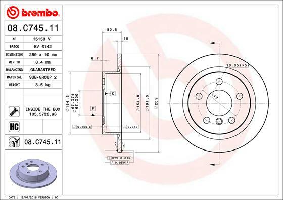 Brzdový kotouč BREMBO