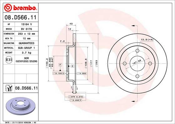 Brzdový kotouč BREMBO