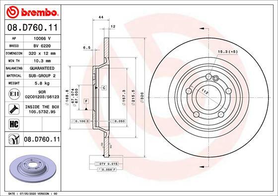 Brzdový kotouč BREMBO