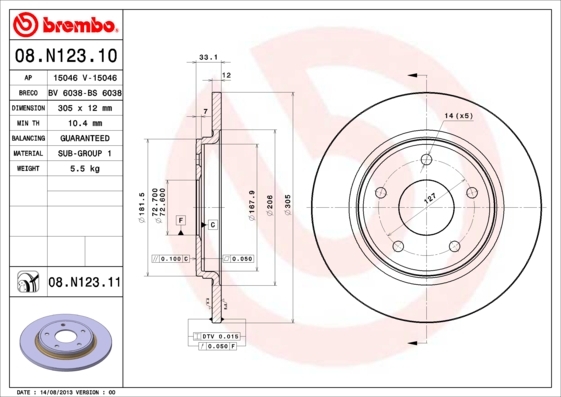 Brzdový kotouč BREMBO