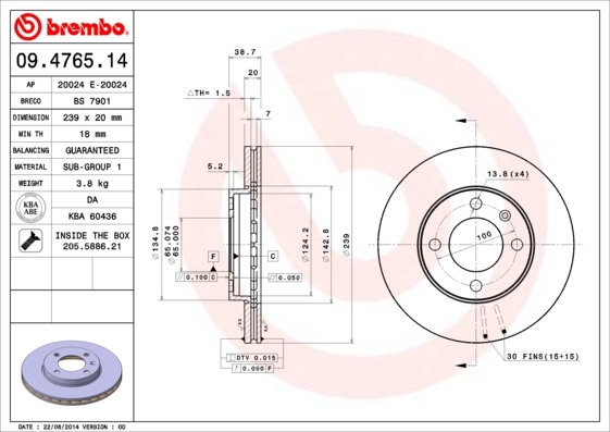 Brzdový kotouč BREMBO