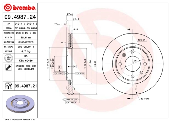 Brzdový kotouč BREMBO