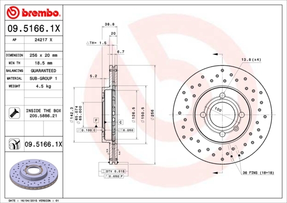 Brzdový kotouč BREMBO