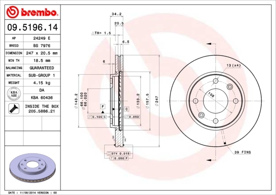 Brzdový kotouč BREMBO