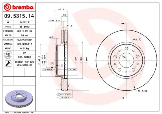 Brzdový kotouč BREMBO