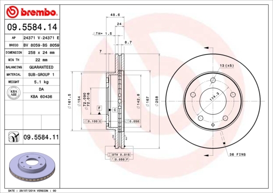 Brzdový kotouč BREMBO