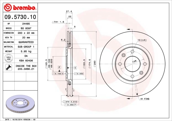 Brzdový kotouč BREMBO