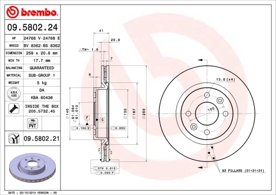 Brzdový kotouč BREMBO