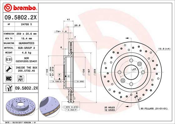 Brzdový kotouč BREMBO