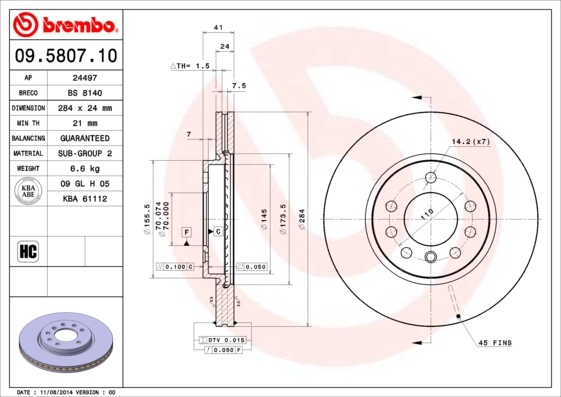 Brzdový kotouč BREMBO