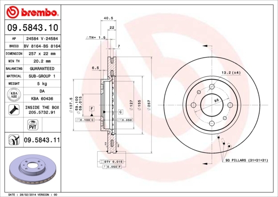 Brzdový kotouč BREMBO