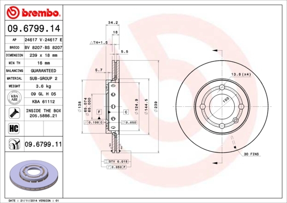 Brzdový kotouč BREMBO