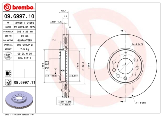 Brzdový kotouč BREMBO