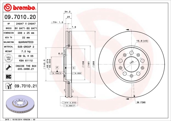 Brzdový kotouč BREMBO