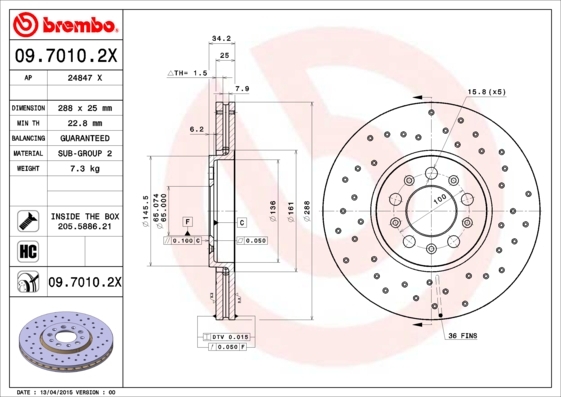 Brzdový kotouč BREMBO