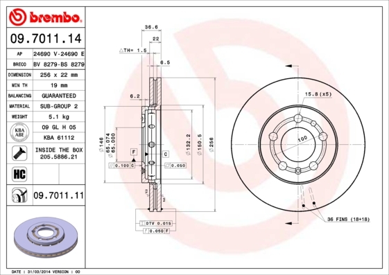 Brzdový kotouč BREMBO