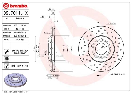 Brzdový kotouč BREMBO