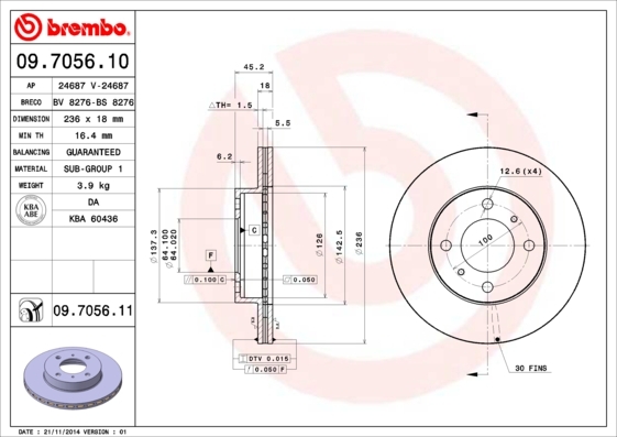 Brzdový kotouč BREMBO