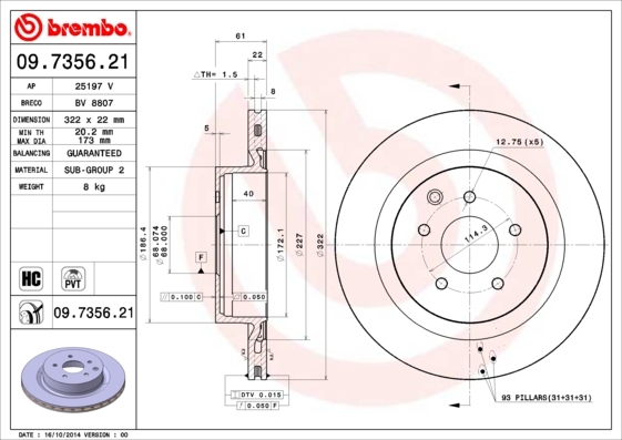 Brzdový kotouč BREMBO