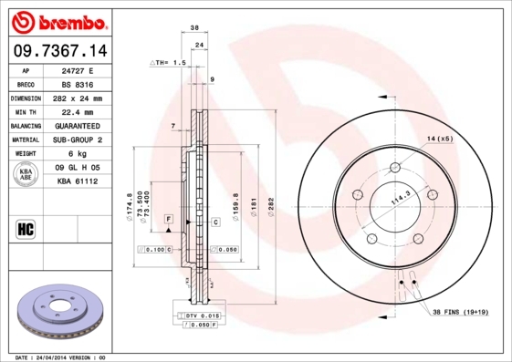 Brzdový kotouč BREMBO