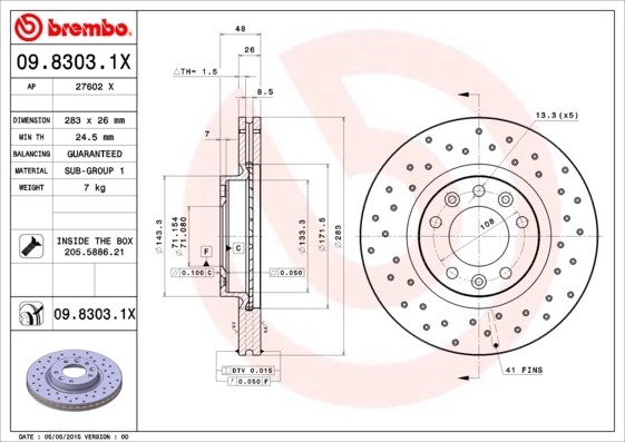 Brzdový kotouč BREMBO