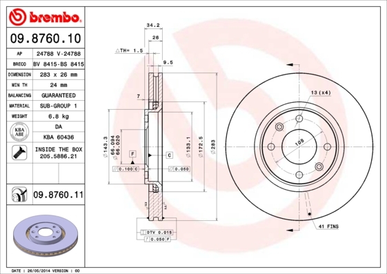 Brzdový kotouč BREMBO