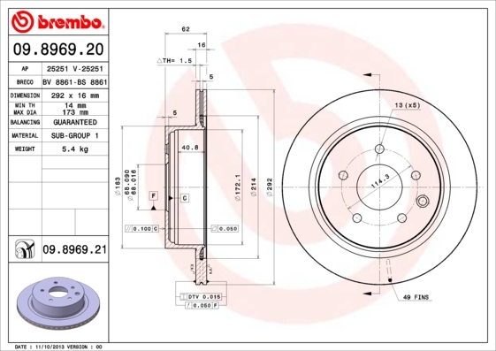 Brzdový kotouč BREMBO