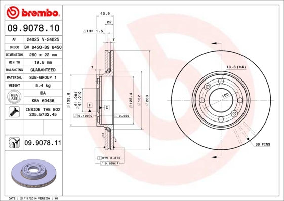 Brzdový kotouč BREMBO