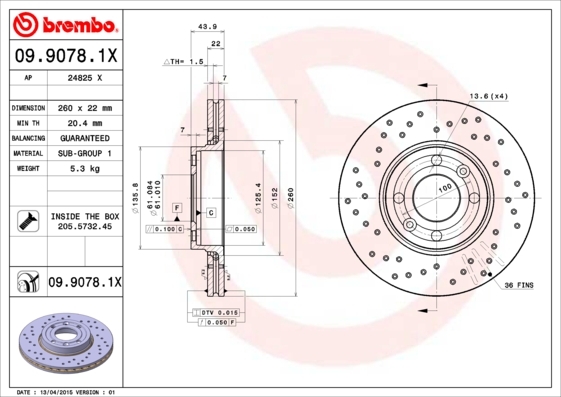 Brzdový kotouč BREMBO