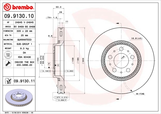 Brzdový kotouč BREMBO