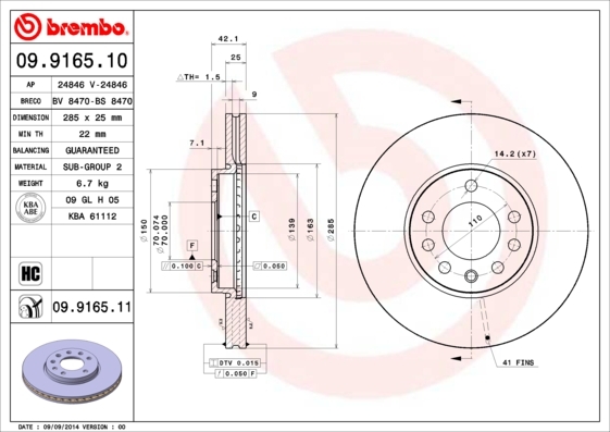 Brzdový kotouč BREMBO