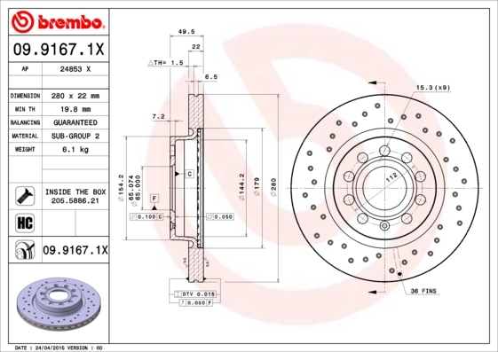 Brzdový kotouč BREMBO