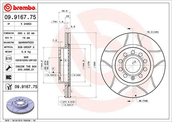 Brzdový kotouč BREMBO