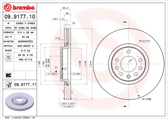 Brzdový kotouč BREMBO