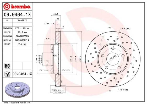 Brzdový kotouč BREMBO