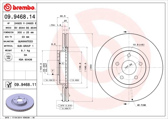 Brzdový kotouč BREMBO