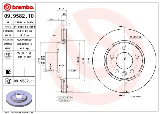 Brzdový kotouč BREMBO