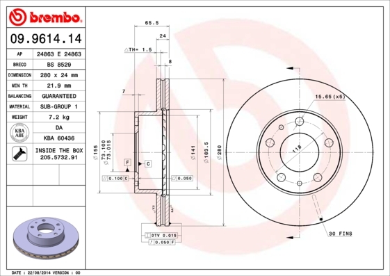 Brzdový kotouč BREMBO