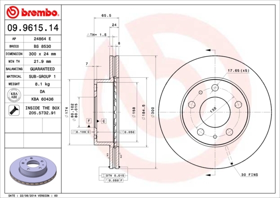 Brzdový kotouč BREMBO