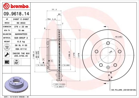 Brzdový kotouč BREMBO