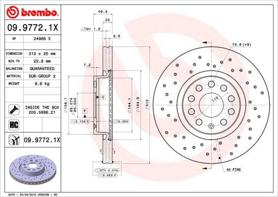 Brzdový kotouč BREMBO