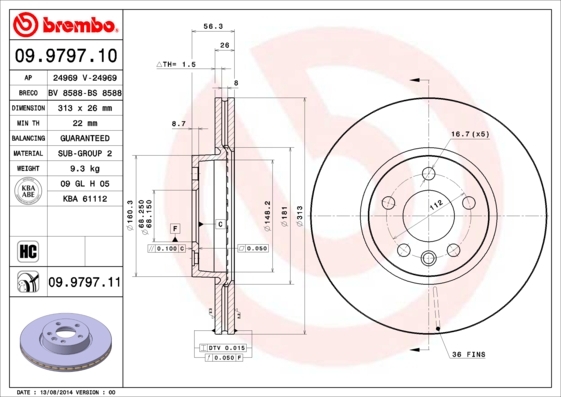 Brzdový kotouč BREMBO