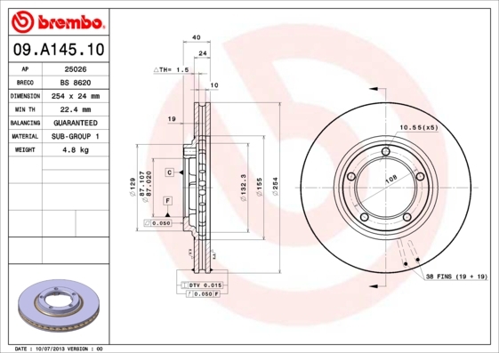 Brzdový kotouč BREMBO