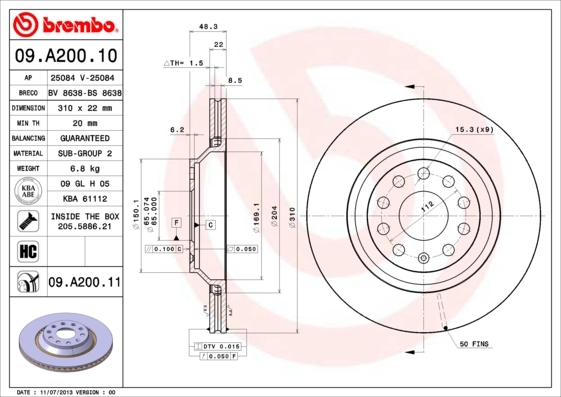 Brzdový kotouč BREMBO