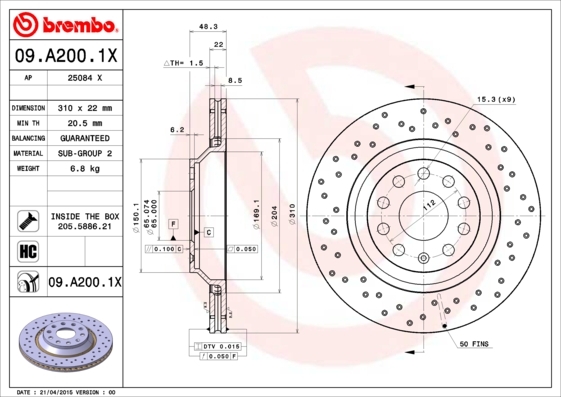 Brzdový kotouč BREMBO