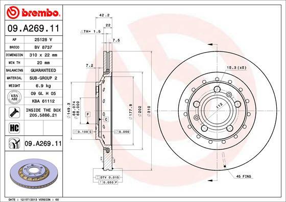 Brzdový kotouč BREMBO