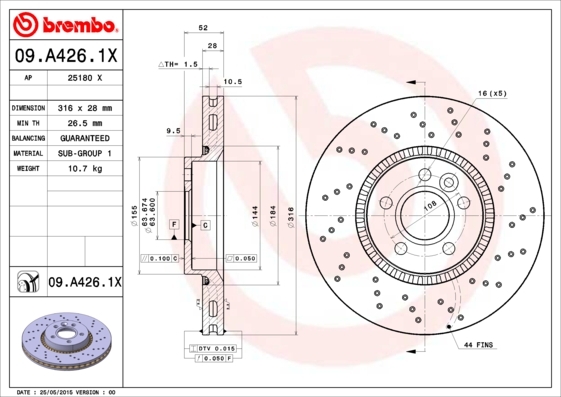 Brzdový kotouč BREMBO